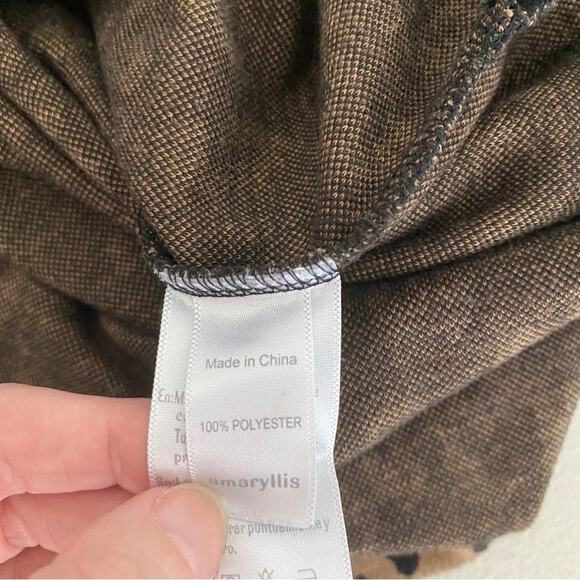 Amaryllis Leopard Cheetah Animal Print Mob Wife Sweater 3/4 Sleeves Size Large - Picture 8 of 9